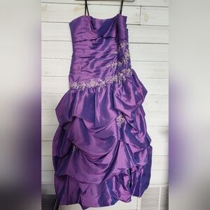 strapless open back dress Lavender Sweet 16 Dresses Ball Gowns 66601 Off the Shoulder – Viniodress main image 0